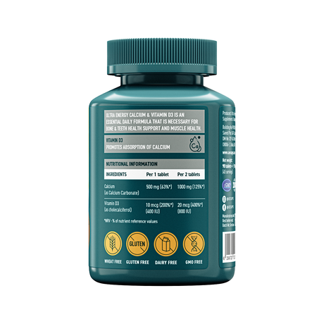 Фото UESUPPS Ультра Энерджи Кальций и Витамин D3, таблетки, 90 шт.