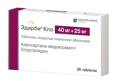 Фото Эдарби Кло, таблетки покрыт. плен. об. 40 мг+25 мг, 28 шт.