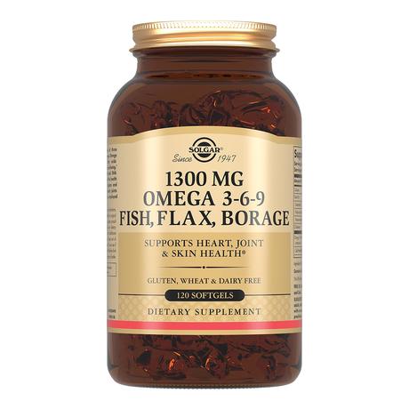 Фото Солгар комплекс жирных кислот (Омега 3-6-9), капсулы 1300 мг, 120 шт.