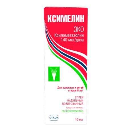Фото Ксимелин Эко, спрей назальный 140 мкг/доза 10 мл, 1 шт.