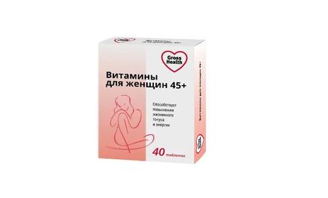 Фото Gross Hertz витамины для женщин 45+ таблетки покрытые оболочкой 0,56 г №40