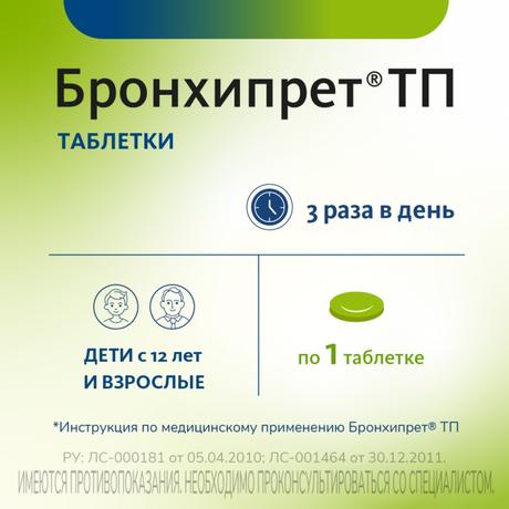 Фото Бронхипрет ТП, таблетки, покрытые пленочной оболочкой, 20 шт.