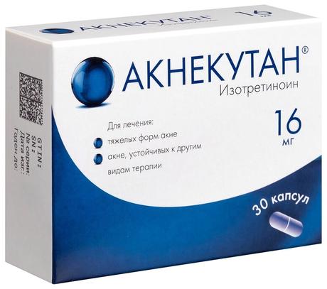 Фото Акнекутан, капсулы 16 мг, 30 шт.