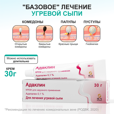 Фото Адаклин, крем 0.1%, 30 г