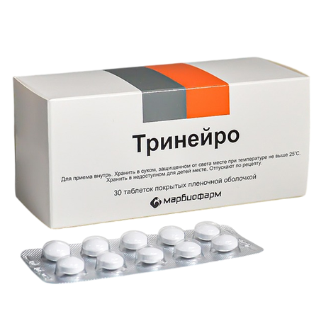 Фото Тринейро таблетки, покрытые пленочной оболочкой 200 мг+100 мг+0,2 мг, 30 шт.