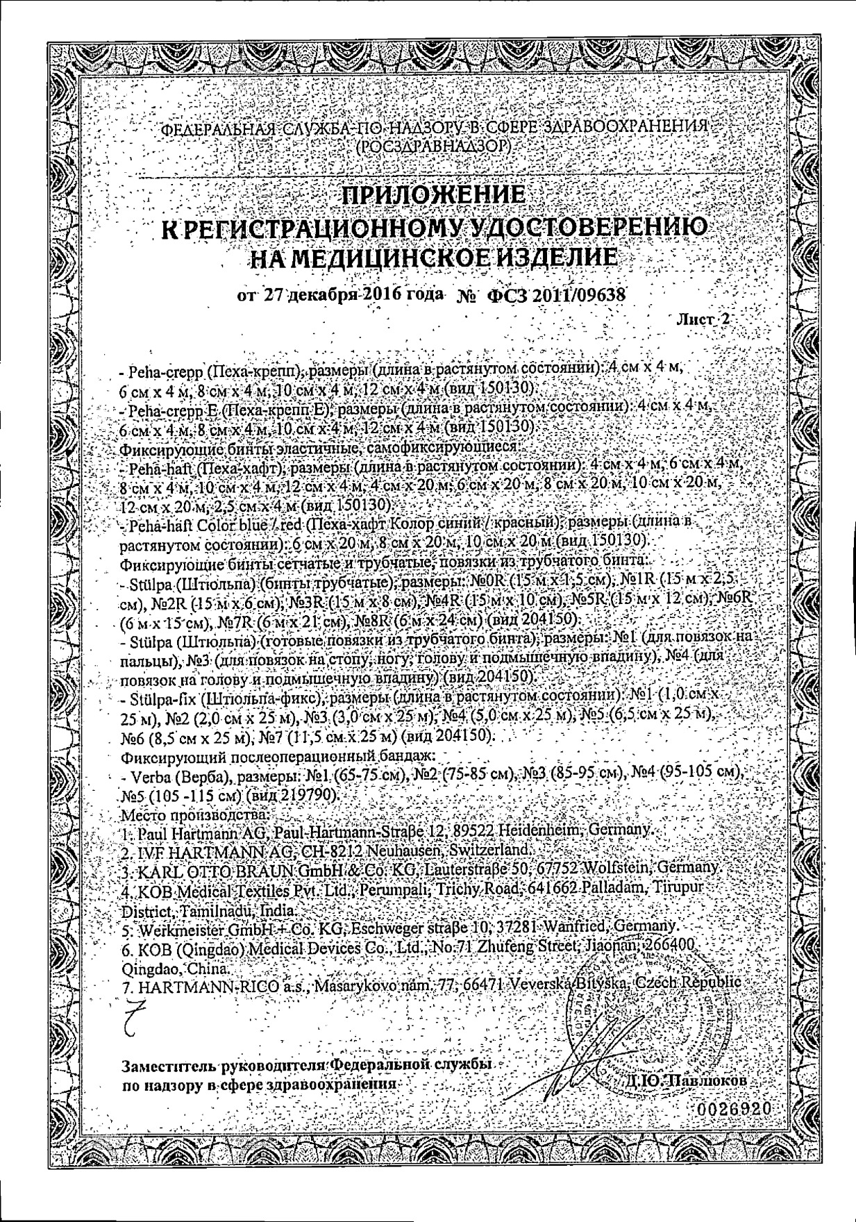 Сертификат Peha-haft Сертификат Peha-haft