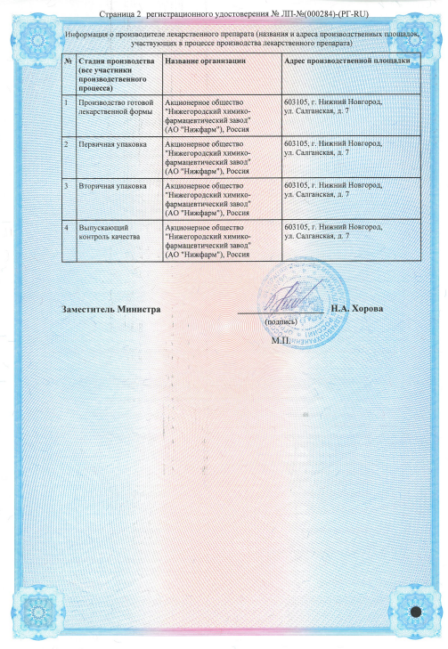Сертификат на Витапрост форте, суппозитории ректальные 20 мг, 20 шт.