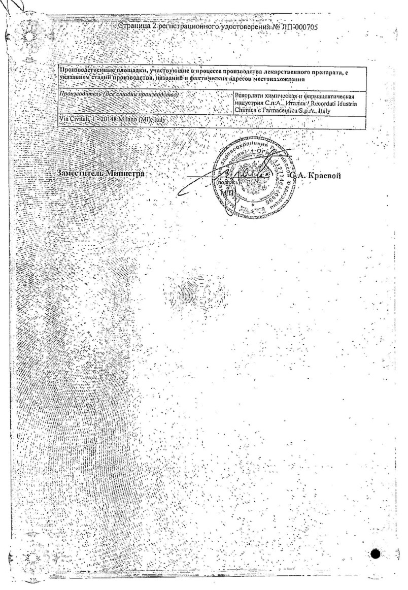 Сертификат Занидип-Рекордати Сертификат Занидип-Рекордати