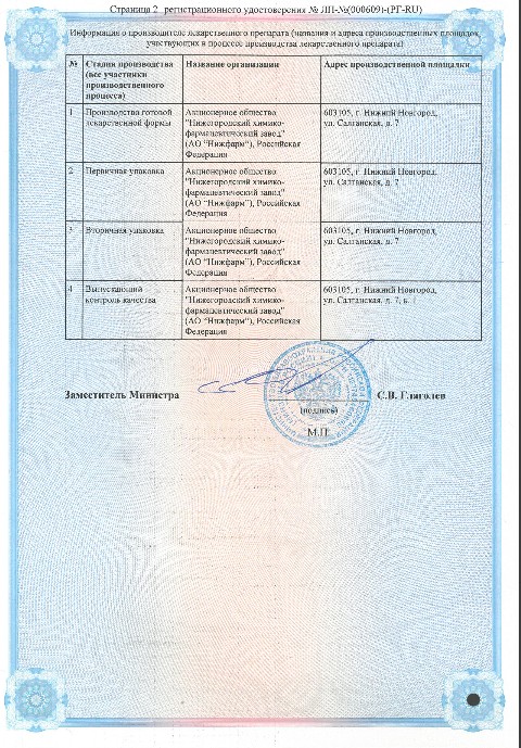 Сертификат Фунгодерил