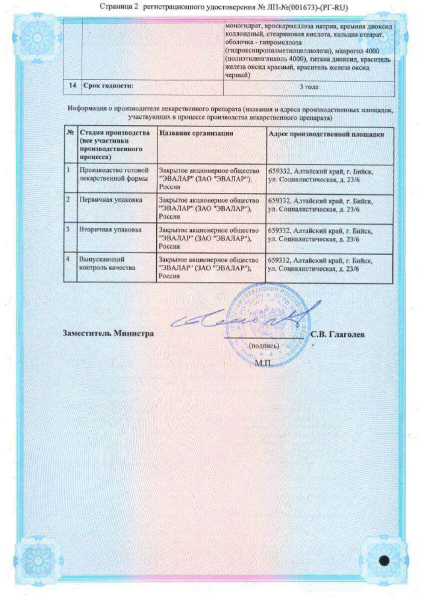 Сертификат Нефростен