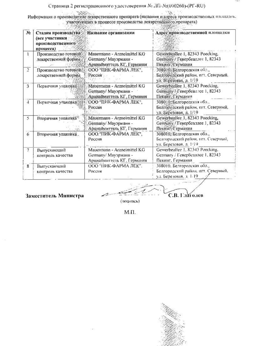 Сертификат на Магнерот, таблетки 500 мг, 20 шт. Сертификат на Магнерот, таблетки 500 мг, 20 шт.