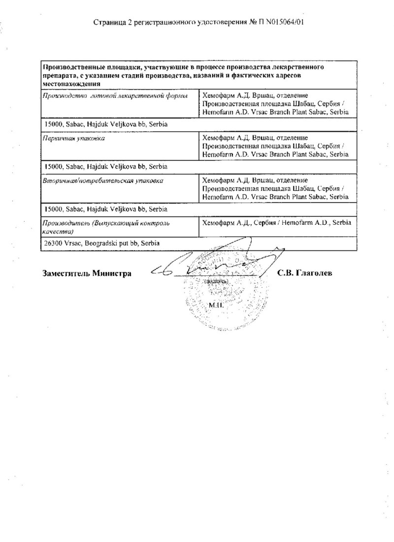 Сертификат Пантомеколь