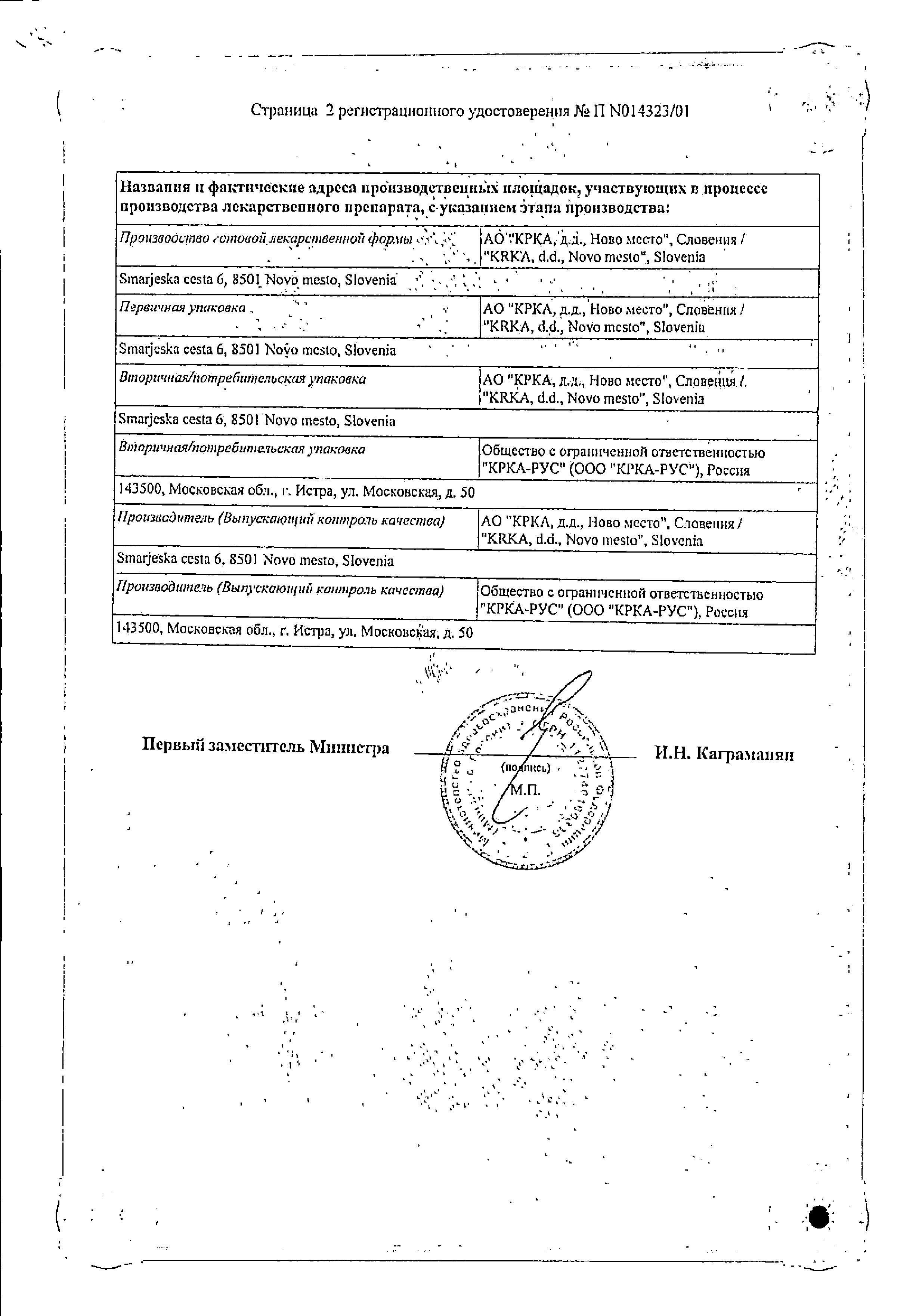 Сертификат Ципринол