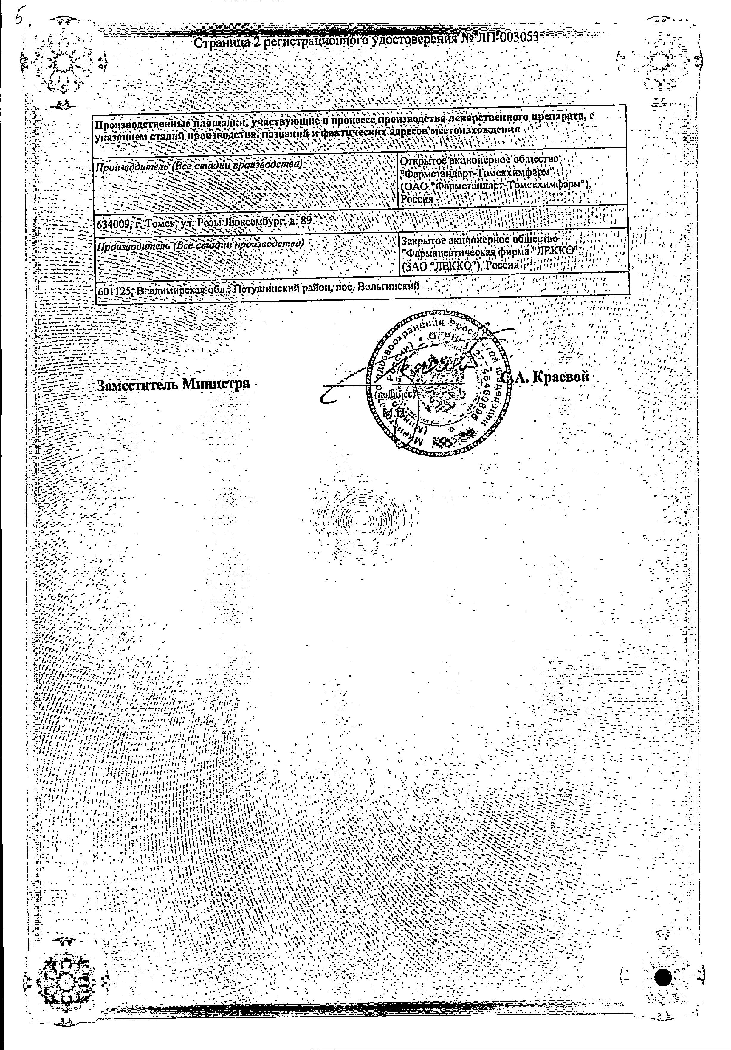 Сертификат Микодерил Сертификат Микодерил