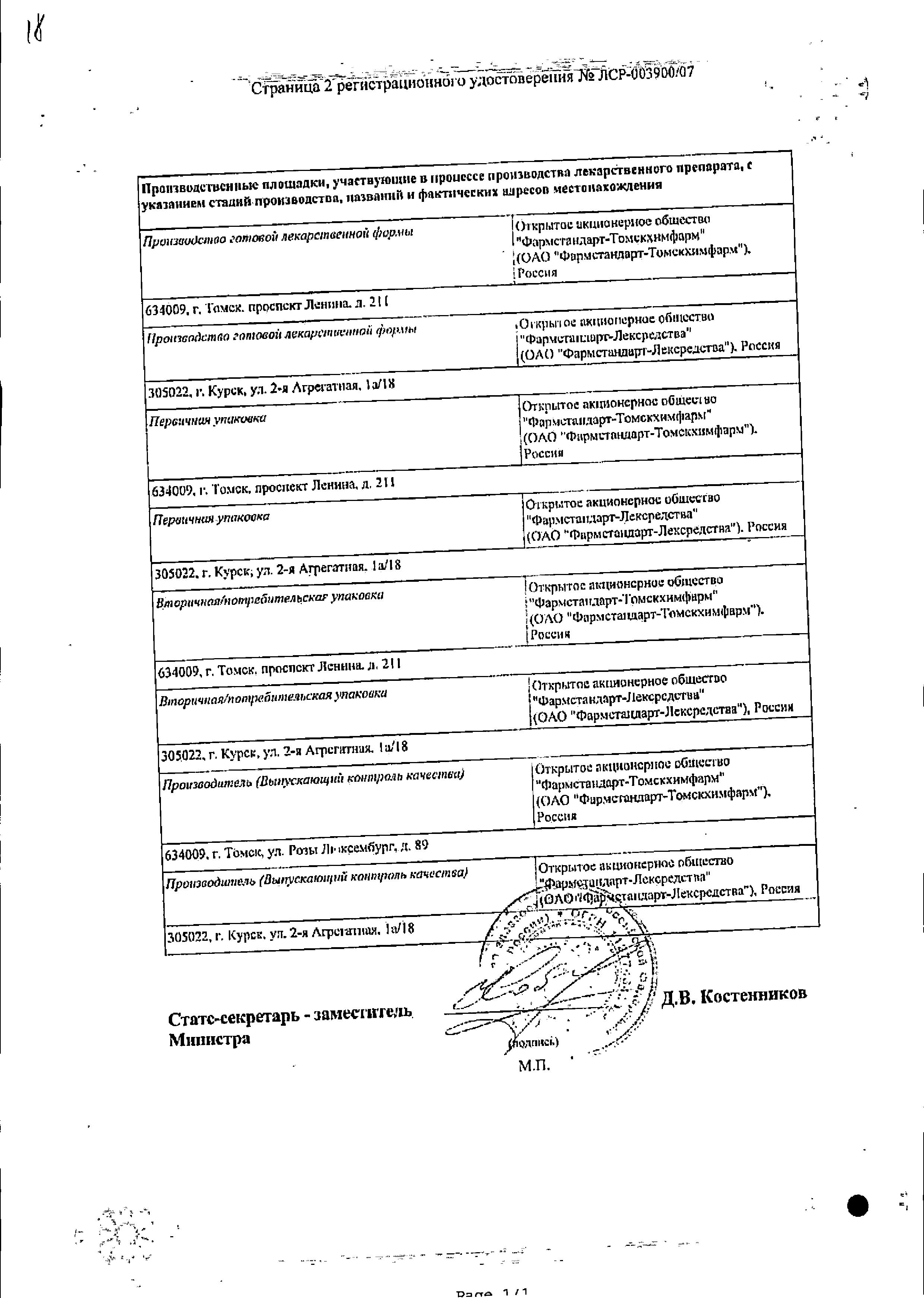 Сертификат Арбидол