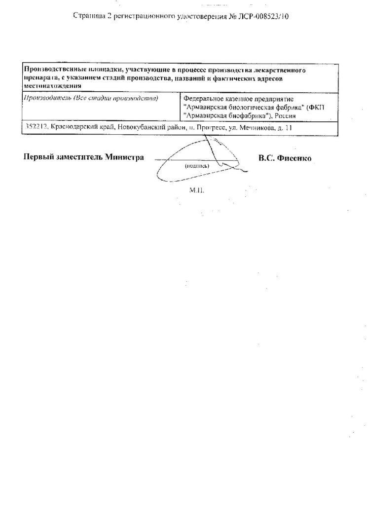 Сертификат Артикаин Сертификат Артикаин