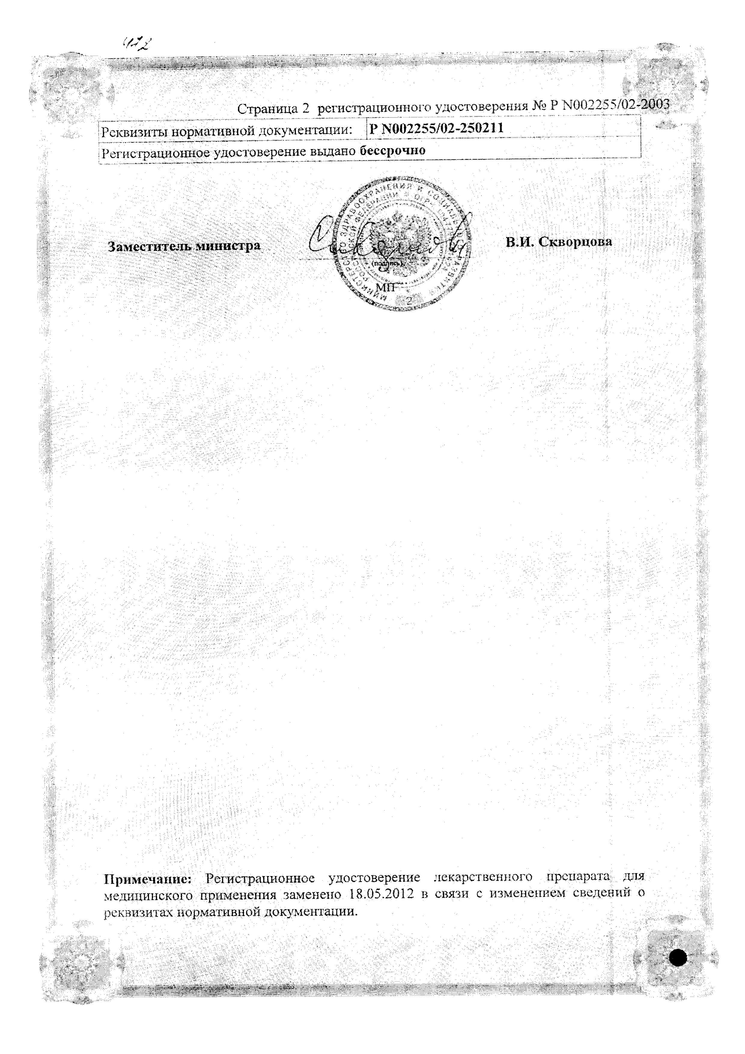 Сертификат Папаверина гидрохлорид