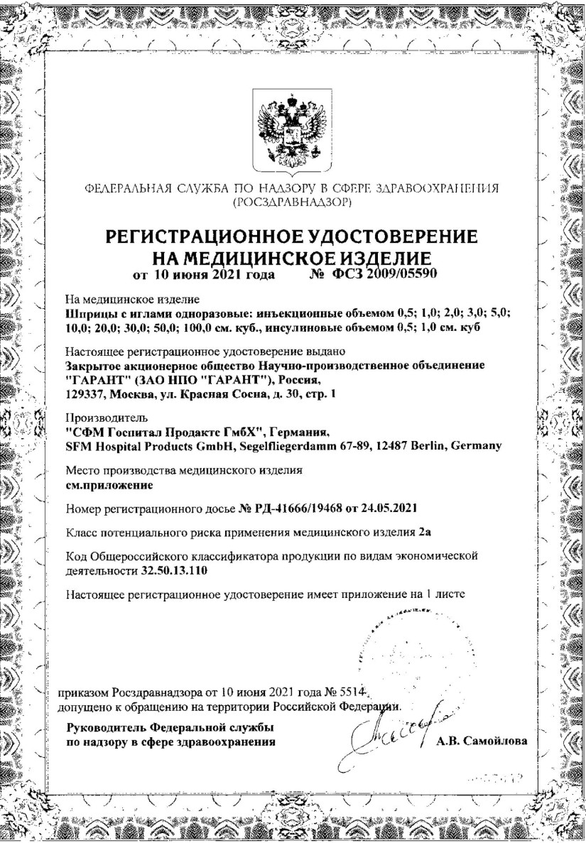 Сертификат на Медицинские изделия