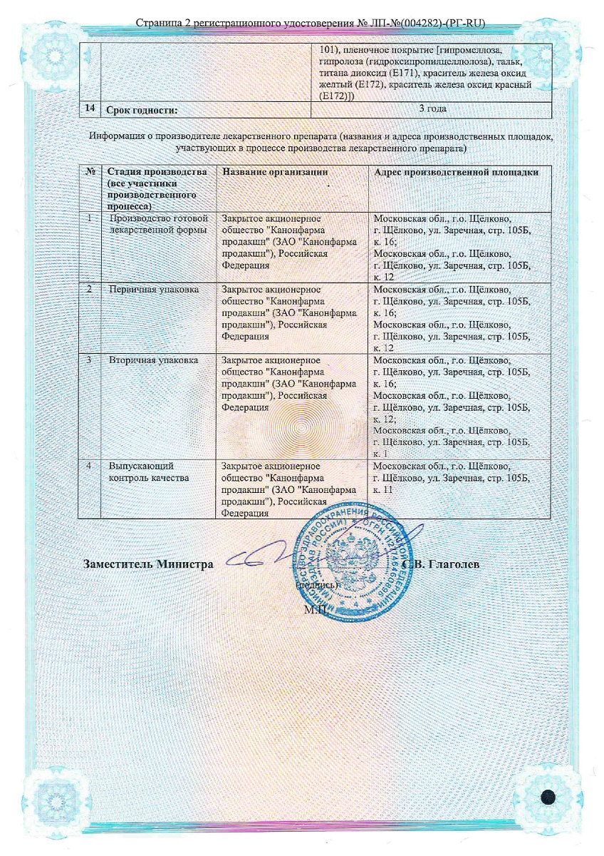 Сертификат Окскарбазепин Сертификат Окскарбазепин