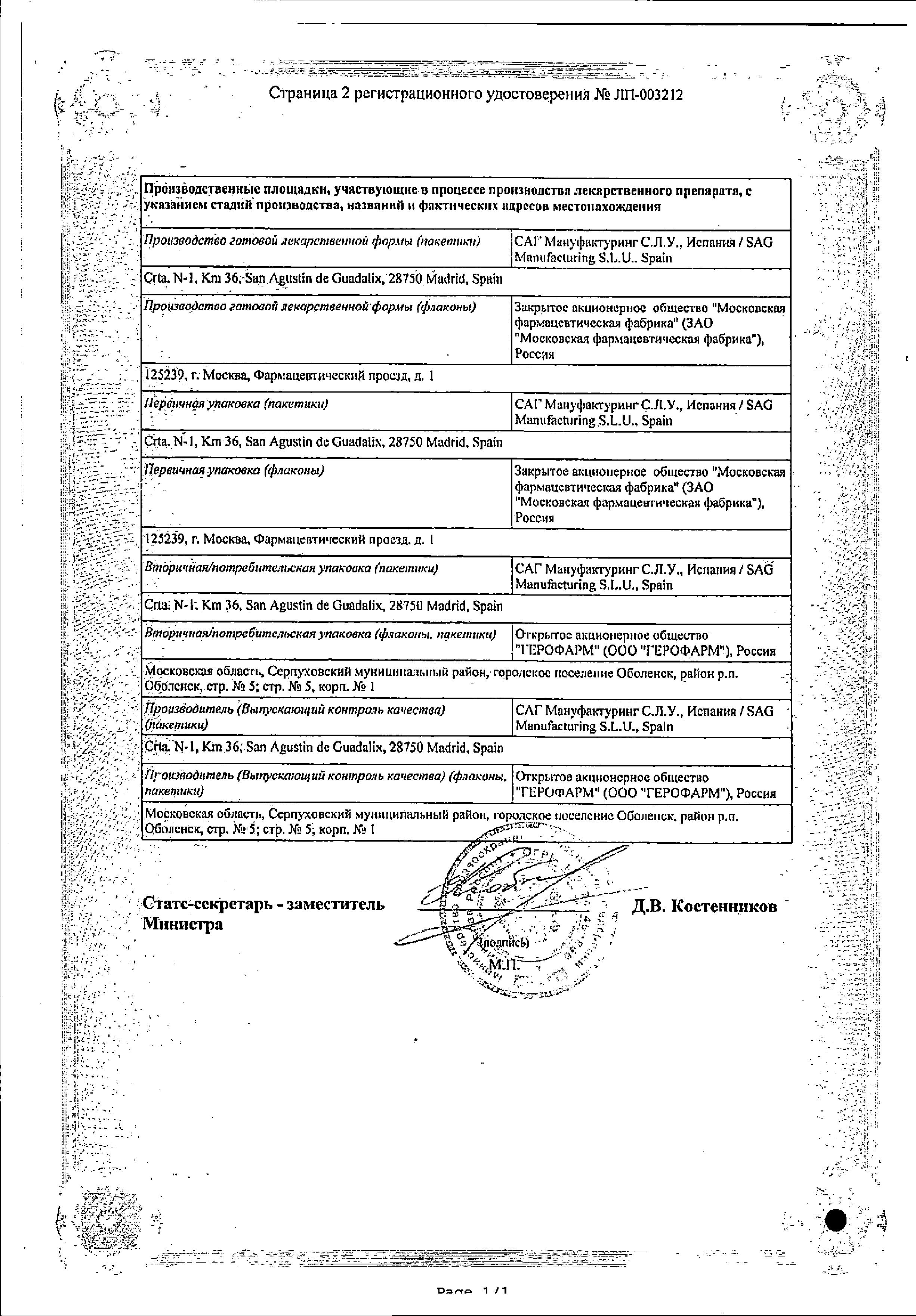 Сертификат Рекогнан Сертификат Рекогнан