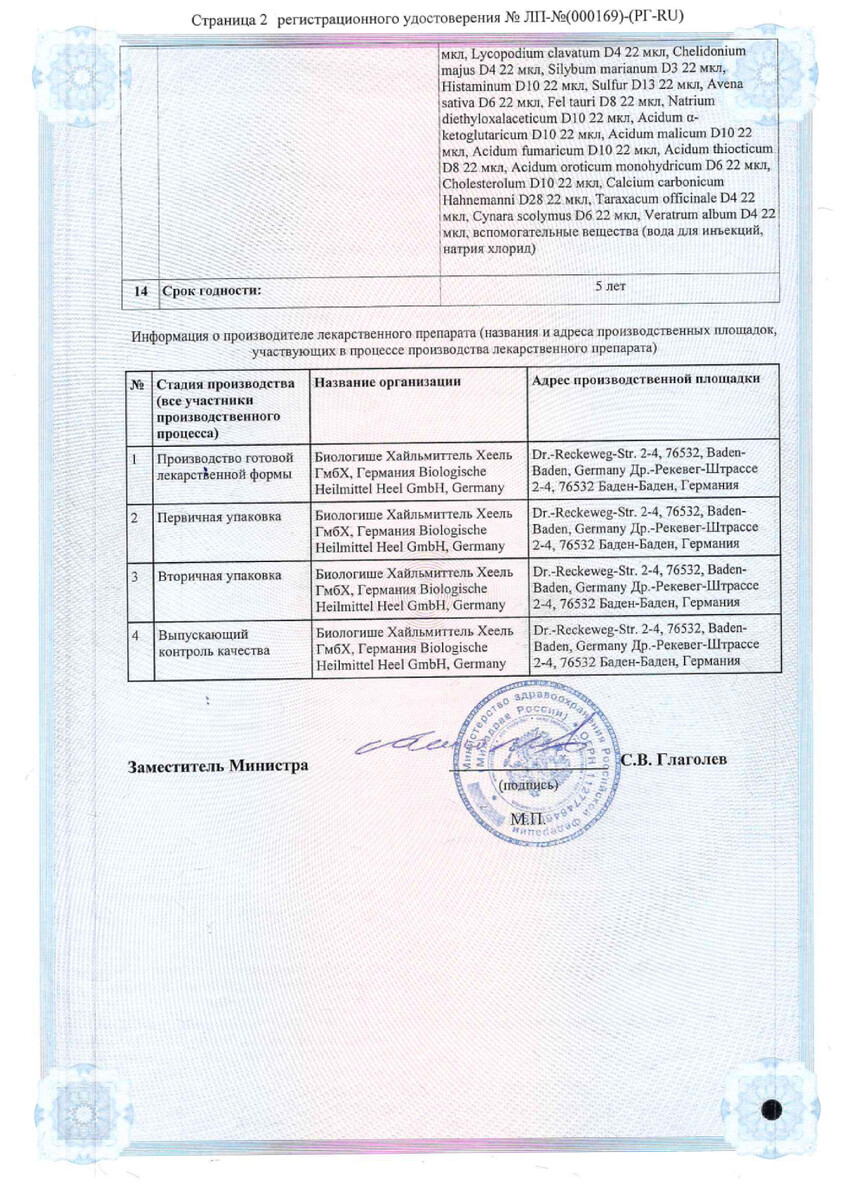 Сертификат Гепар Композитум