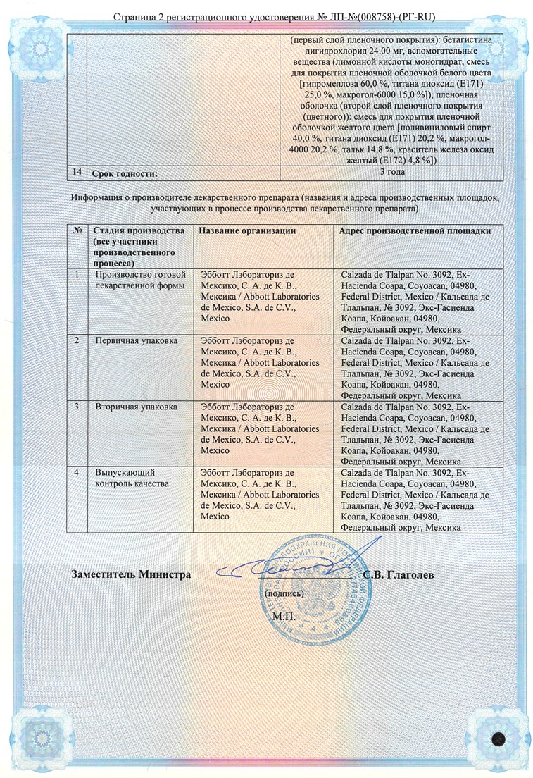 Сертификат Бетасерк Сертификат Бетасерк