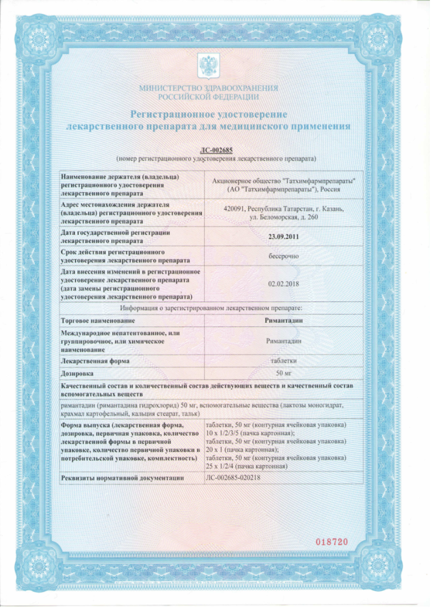 Сертификат на Противовирусные