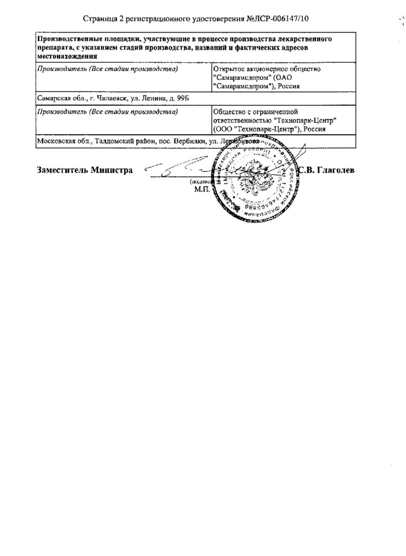 Сертификат Пертуссин