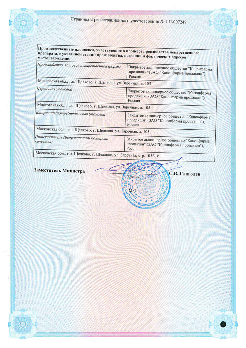 Сертификат на Валсартан Канон, таблетки покрыт. плен. об. 80 мг, 30 шт. Сертификат на Валсартан Канон, таблетки покрыт. плен. об. 80 мг, 30 шт.