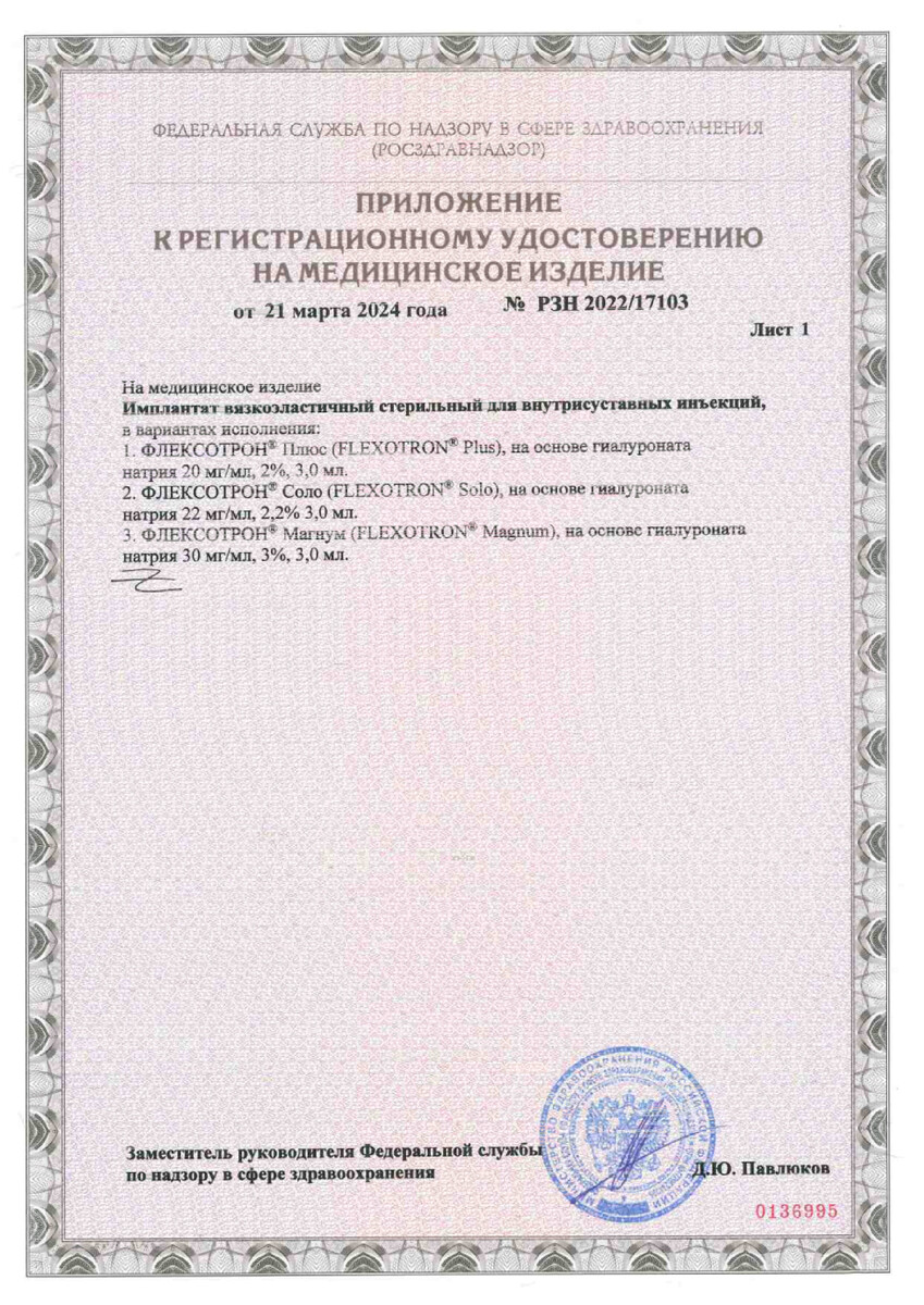 Сертификат Флексотрон Магнум Сертификат Флексотрон Магнум