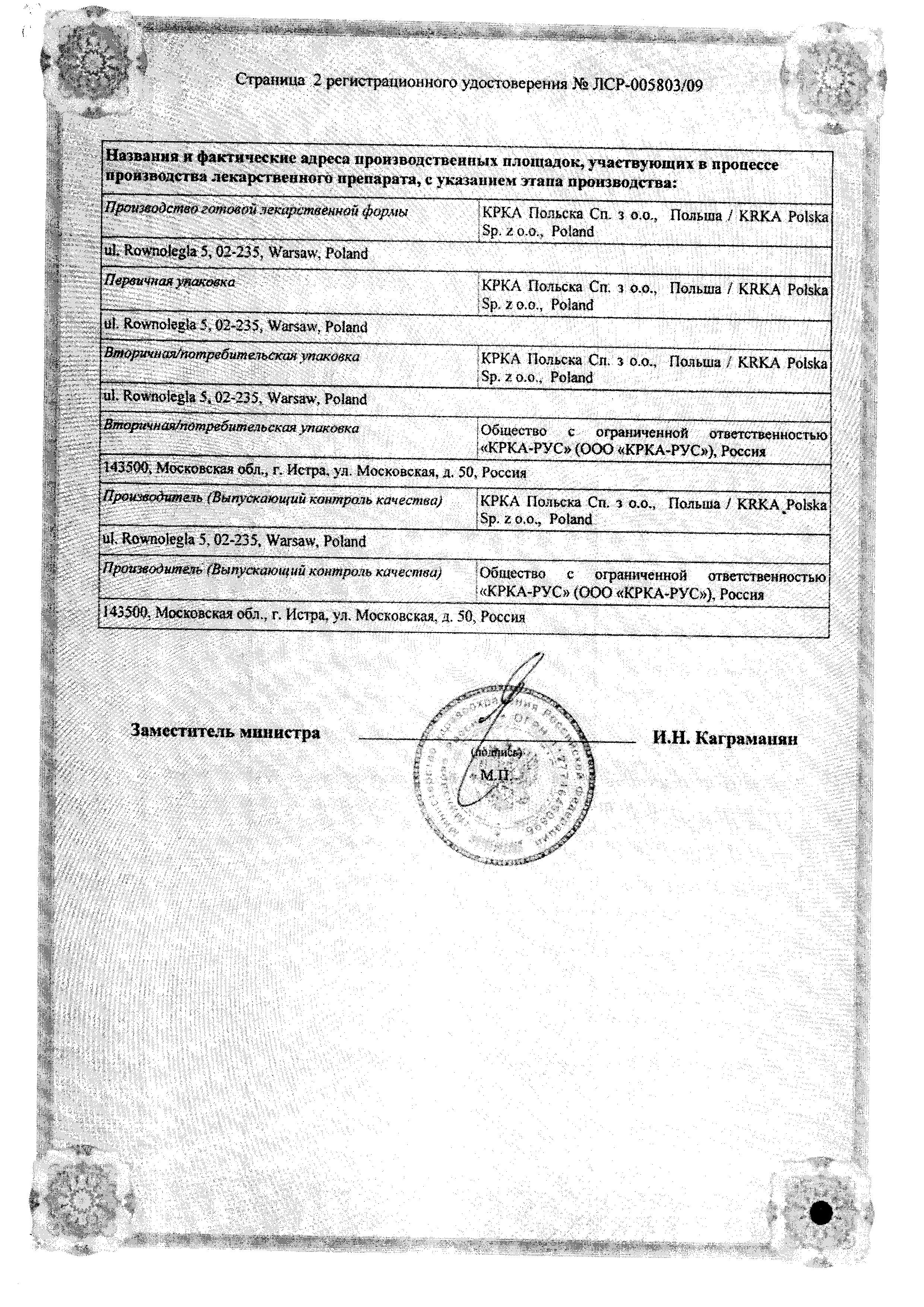 Сертификат Заласта Сертификат Заласта