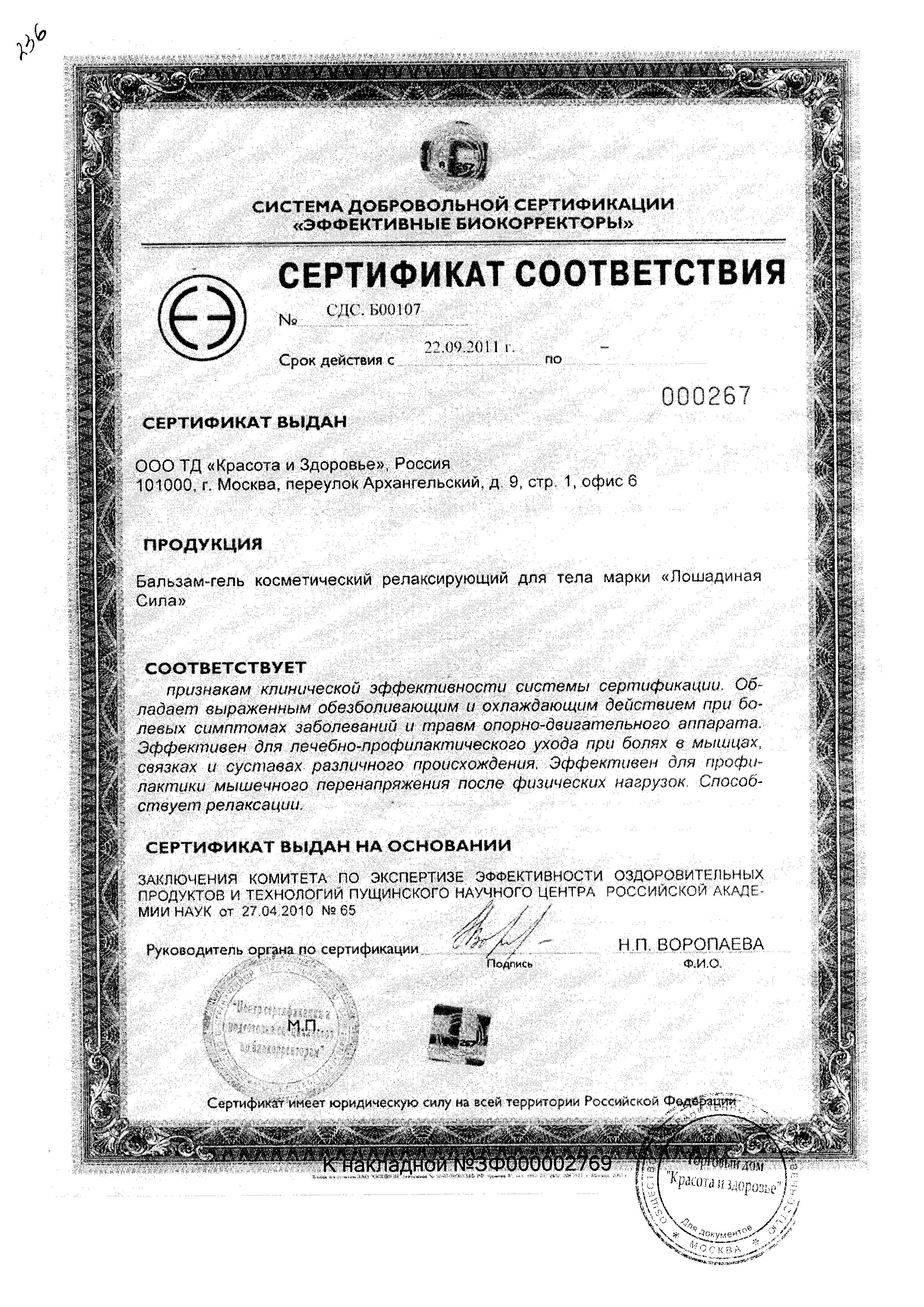 Сертификат 