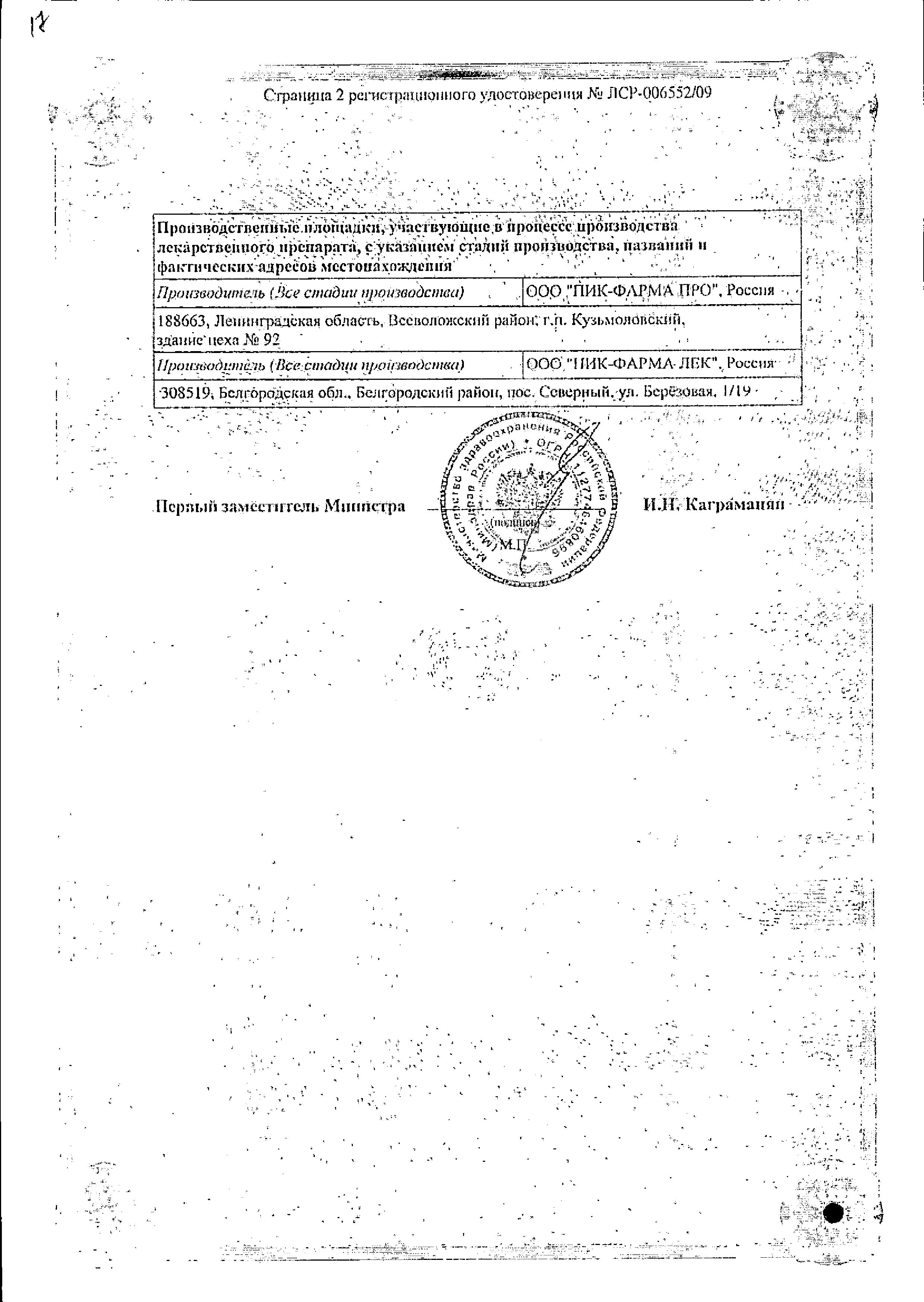 Сертификат Кординик Сертификат Кординик