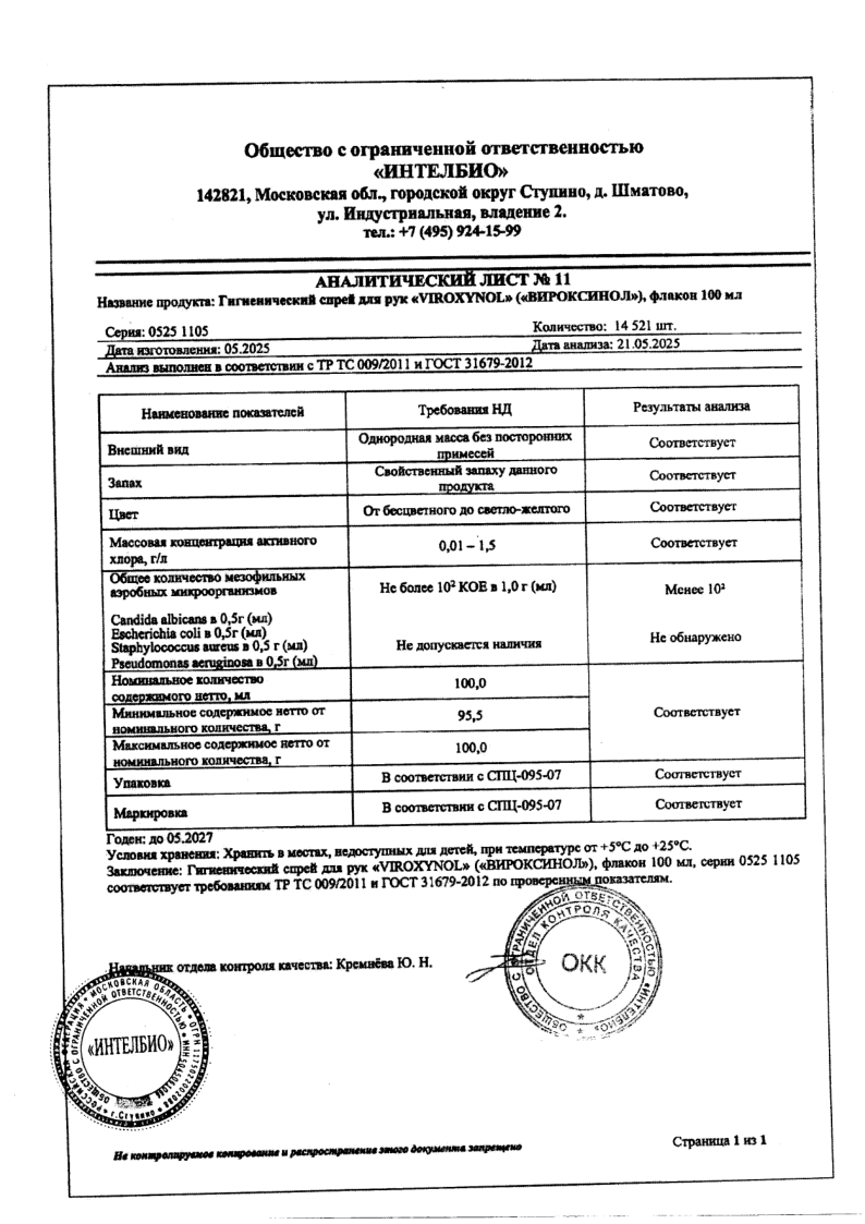 Сертификат на Антисептики и санитайзеры