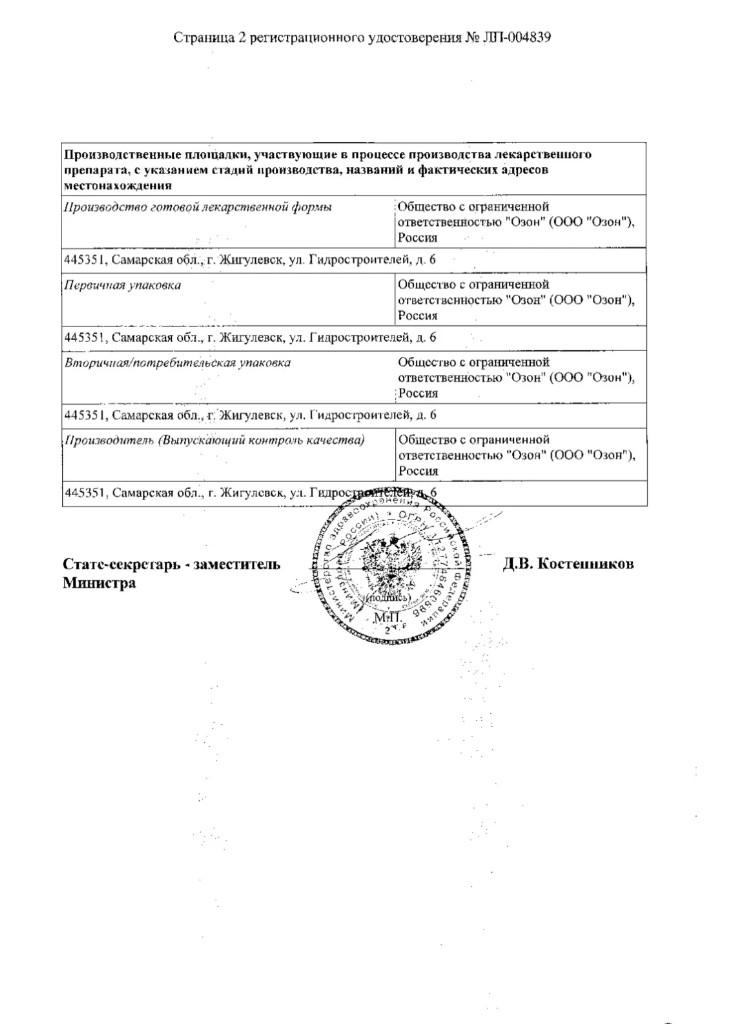 Сертификат Фелодипин Сертификат Фелодипин