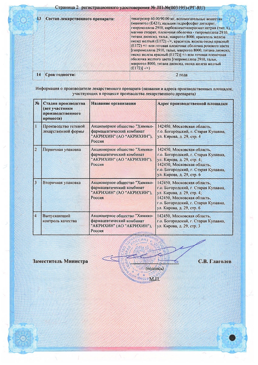 Сертификат на Грелорта таблетки, покрытые пленочной оболочкой 90 мг, 60 шт. Сертификат на Грелорта таблетки, покрытые пленочной оболочкой 90 мг, 60 шт.