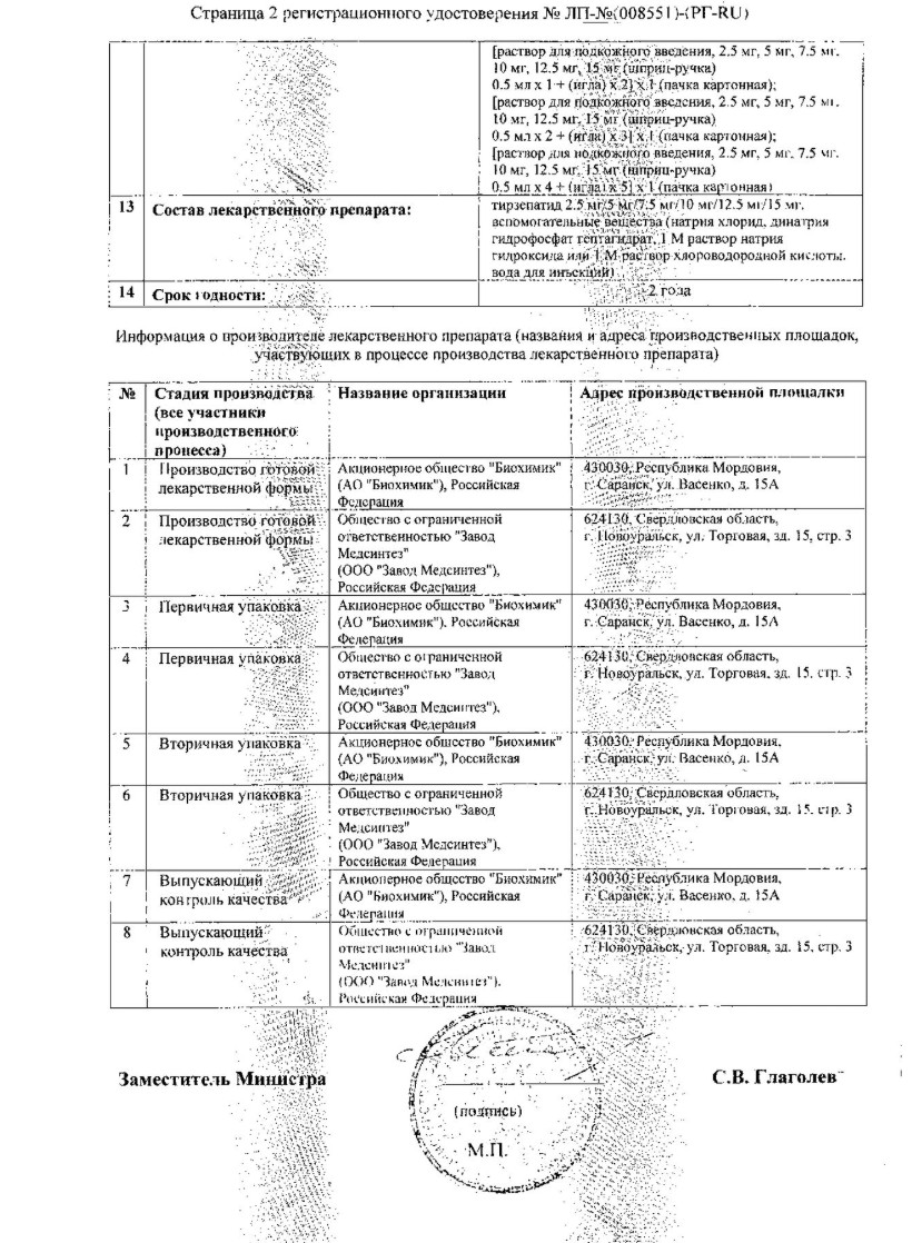 Сертификат на Тирзетта, раствор для подкожного введения 10 мг, шприцы в автоинжекторах 0.5 мл, 4 шт. Сертификат на Тирзетта, раствор для подкожного введения 10 мг, шприцы в автоинжекторах 0.5 мл, 4 шт.