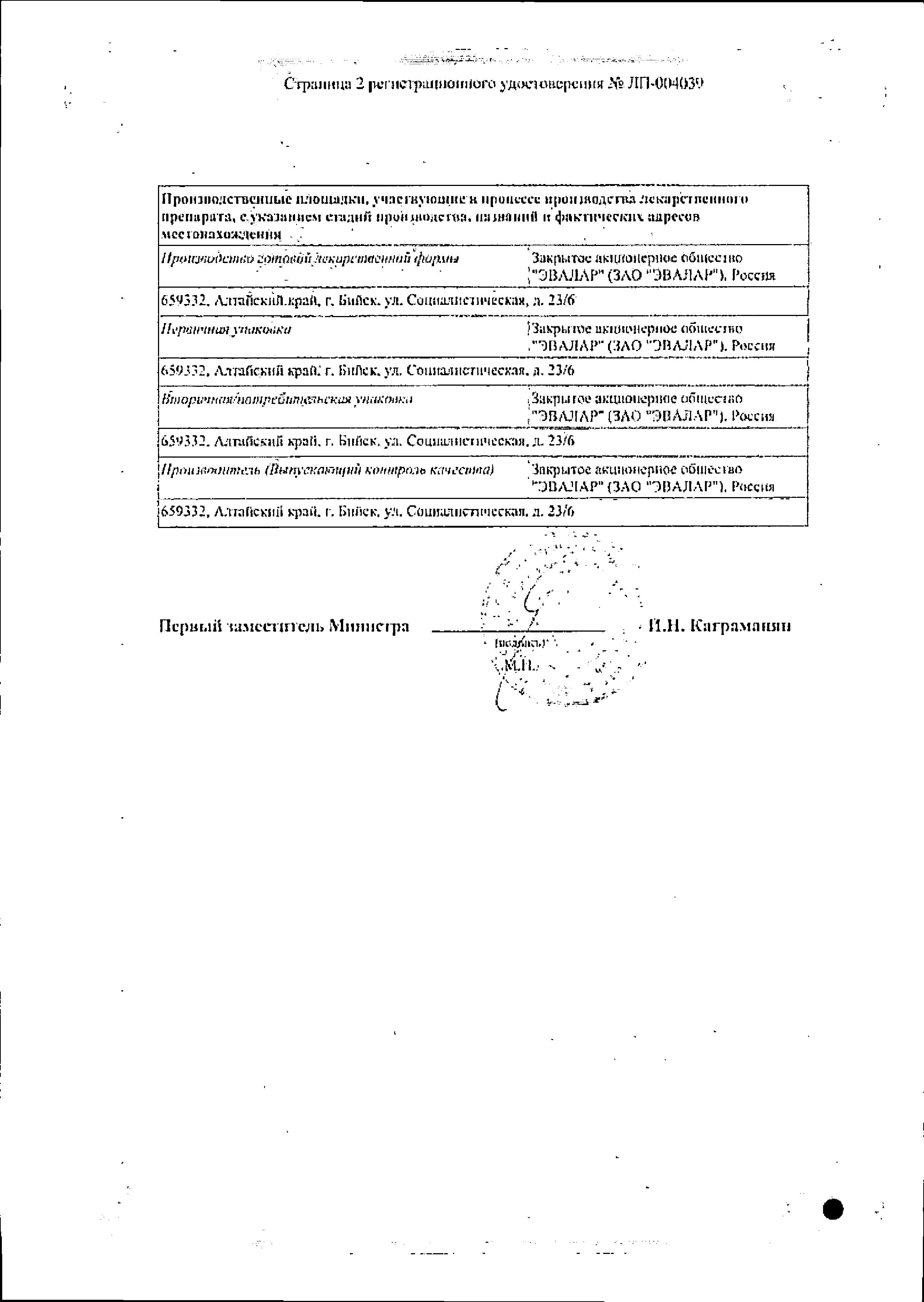 Сертификат Эффекс Силденафил Сертификат Эффекс Силденафил