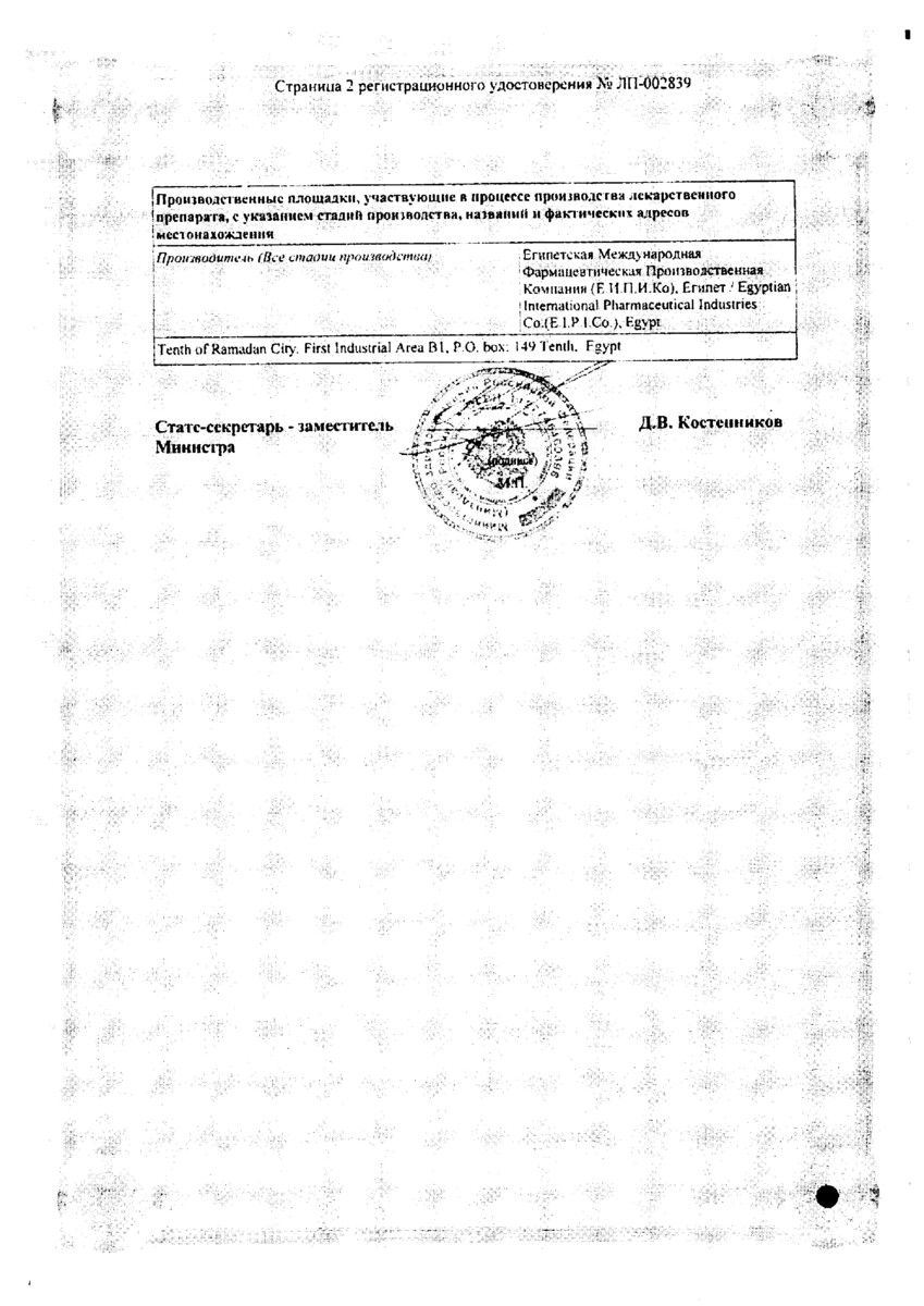 Сертификат Кокарнит Сертификат Кокарнит
