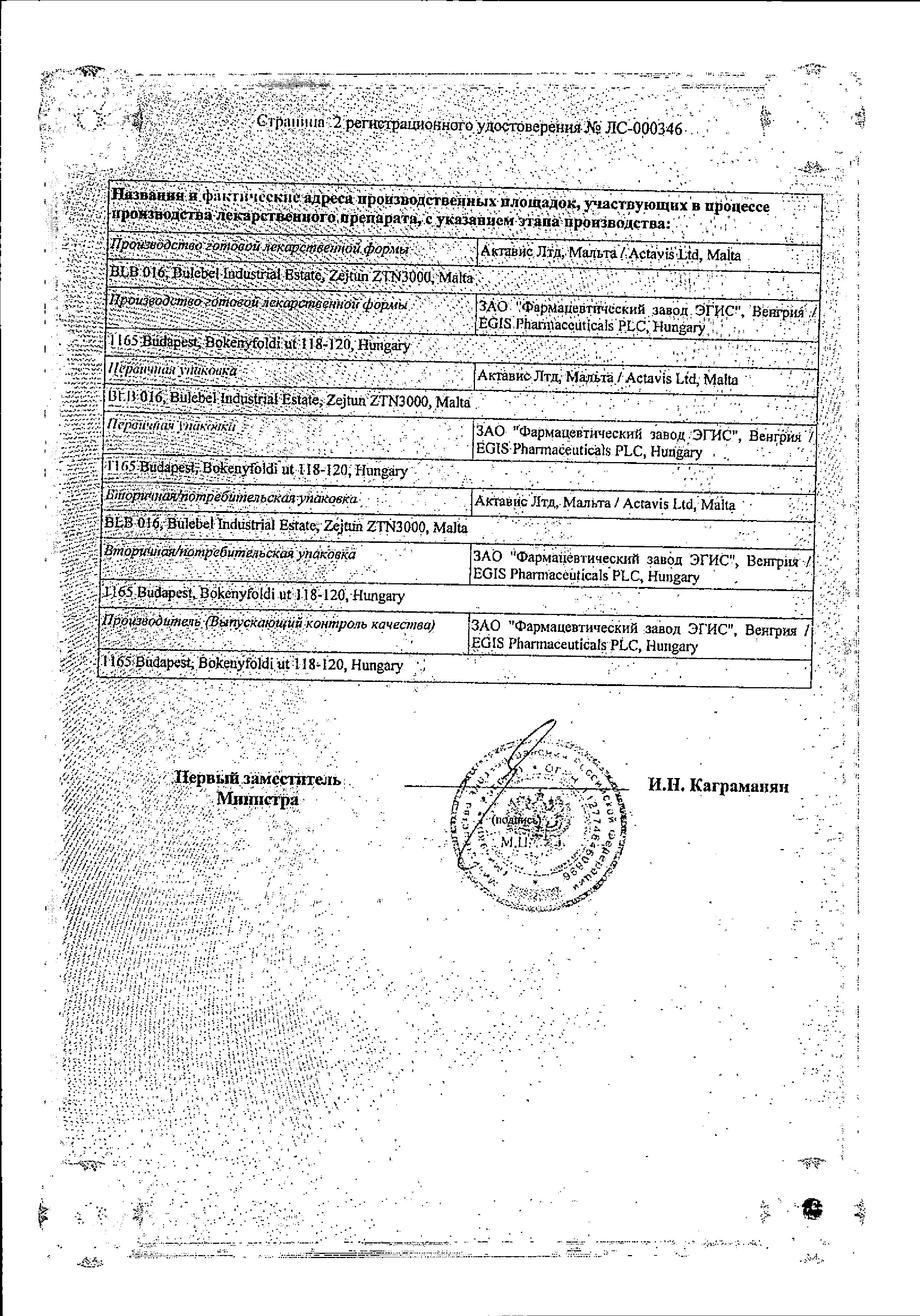 Сертификат Хартил