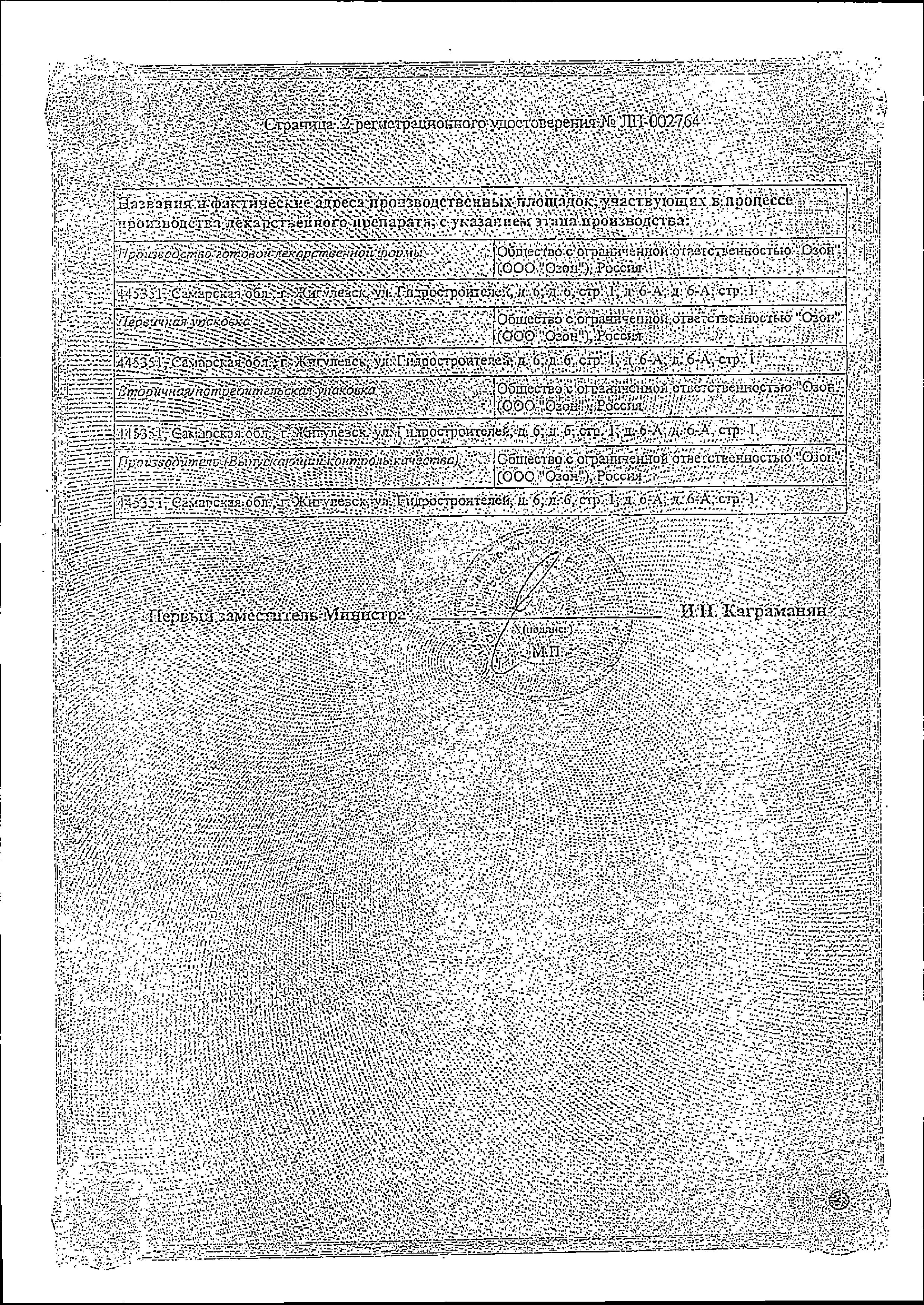 Сертификат Десмопрессин Сертификат Десмопрессин