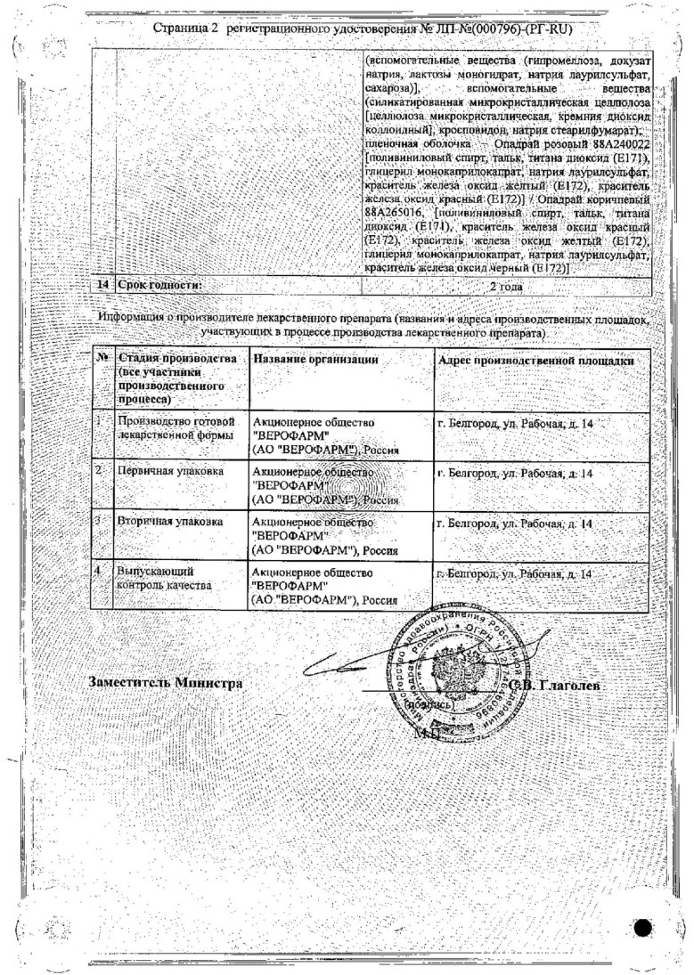 Сертификат Супрозафен Сертификат Супрозафен