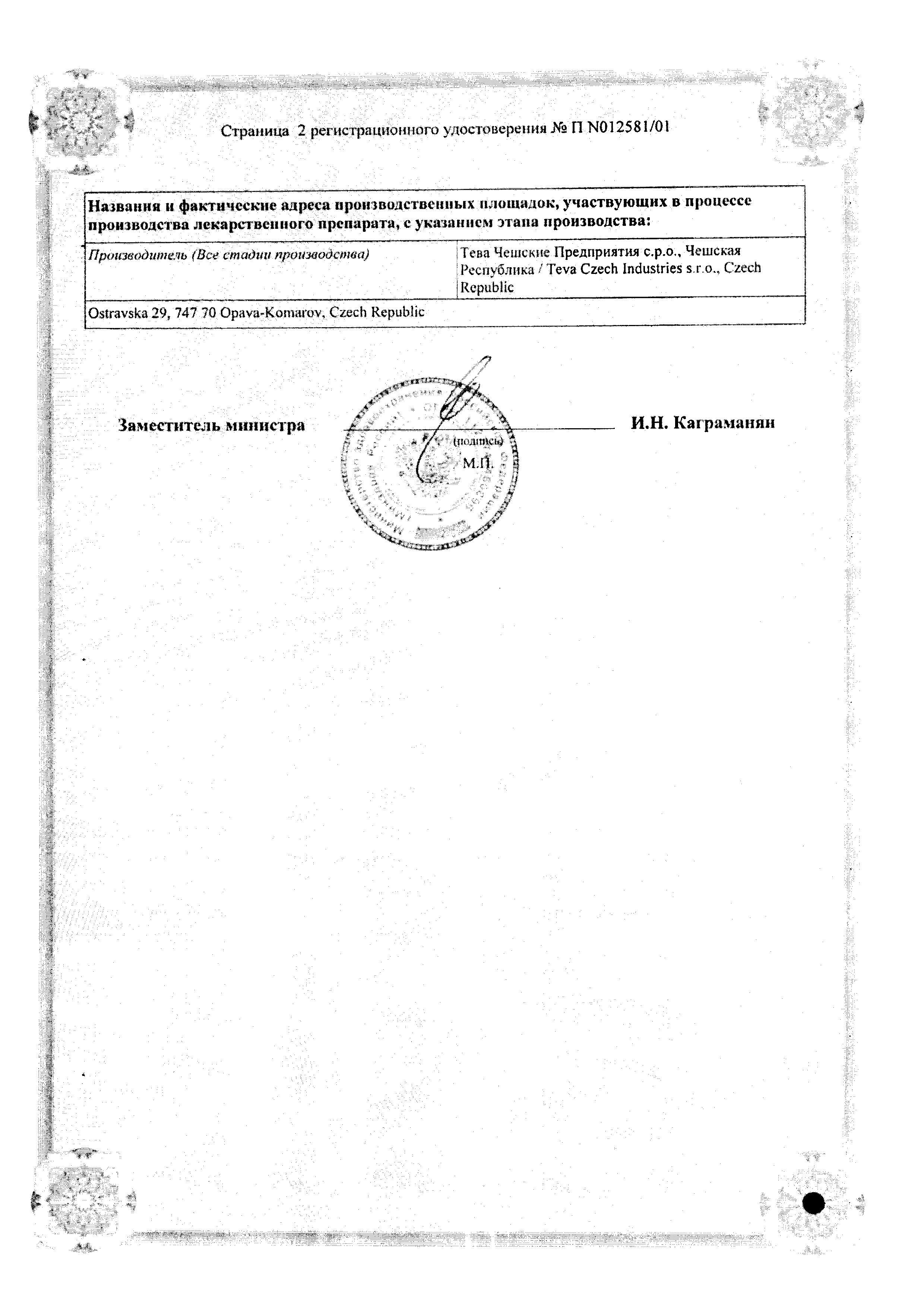 Сертификат Нитрофунгин Сертификат Нитрофунгин