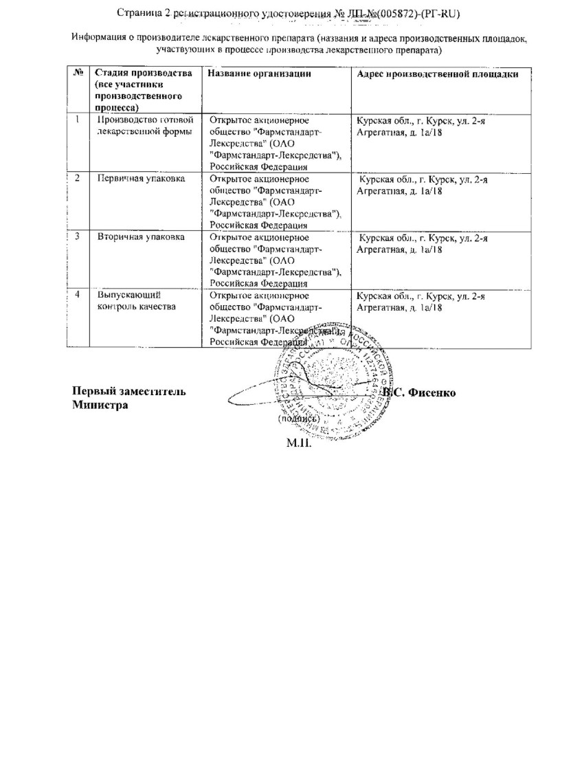 Сертификат Тромбитал Сертификат Тромбитал