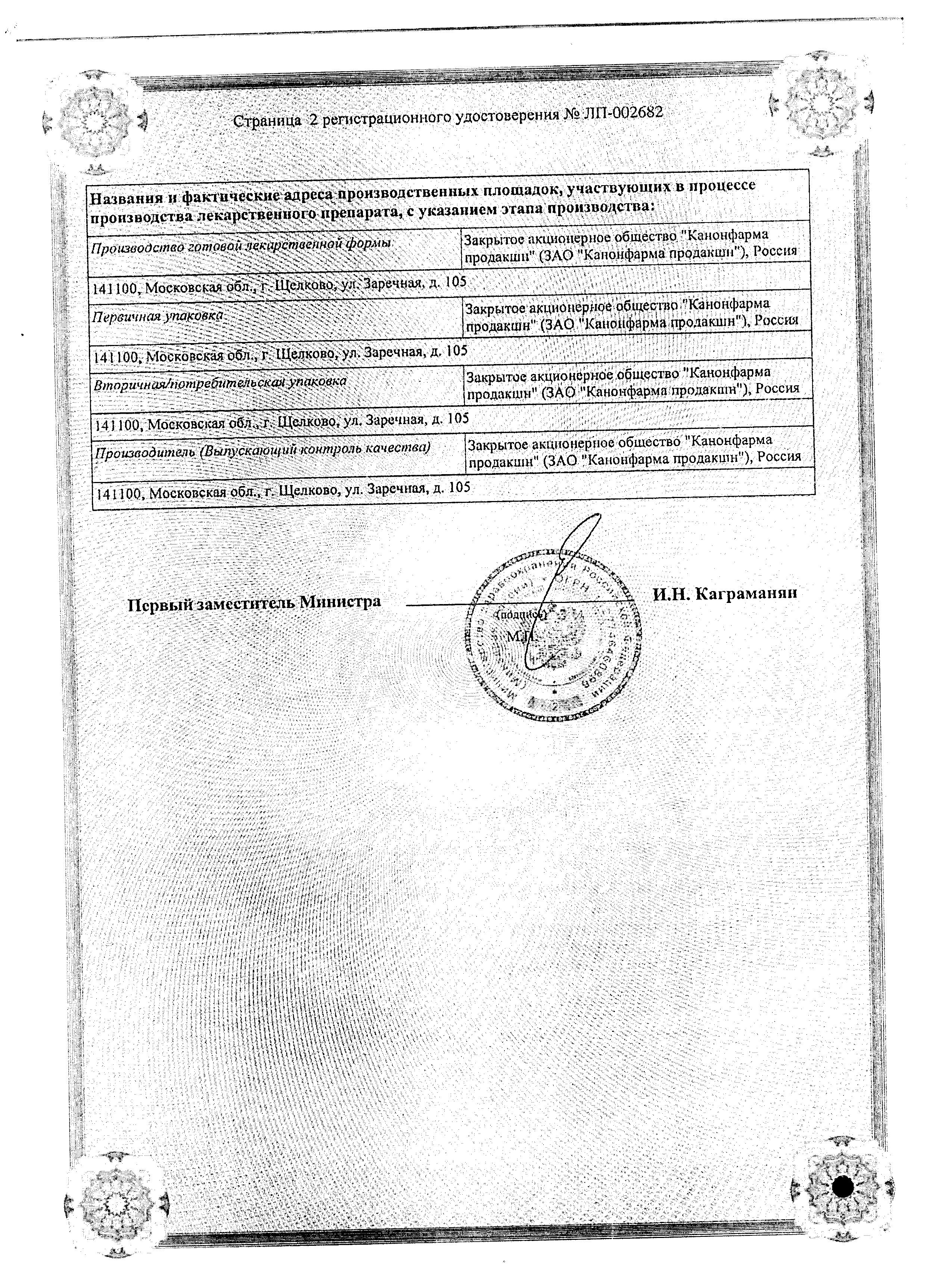 Сертификат на Противосудорожные препараты