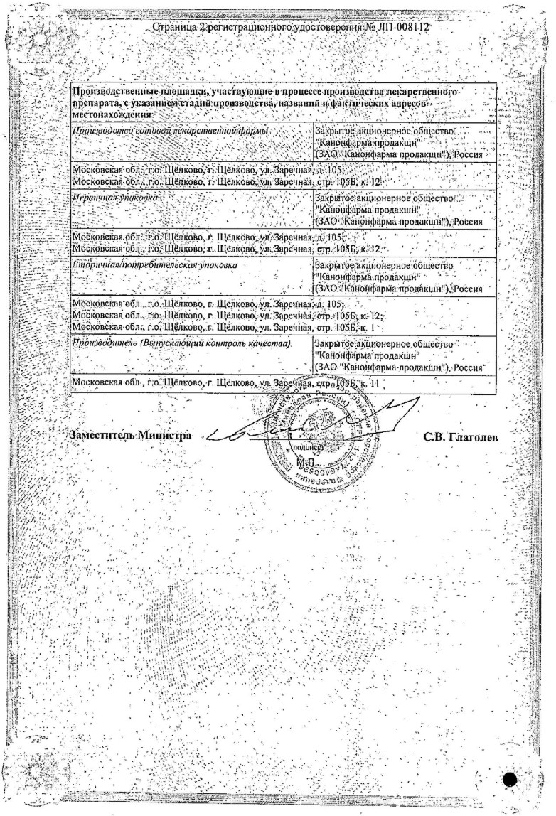 Сертификат Тримебутин Сертификат Тримебутин