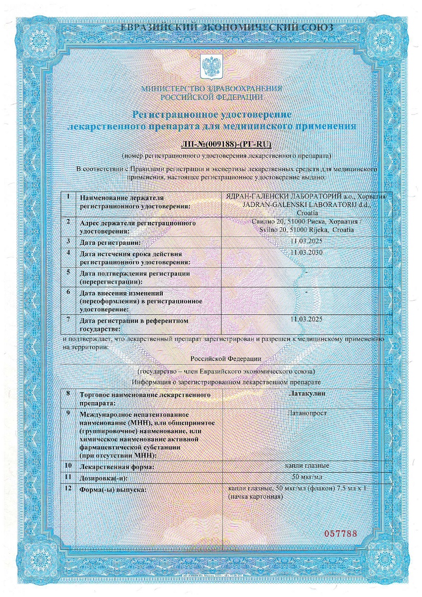 Сертификат Латакулин