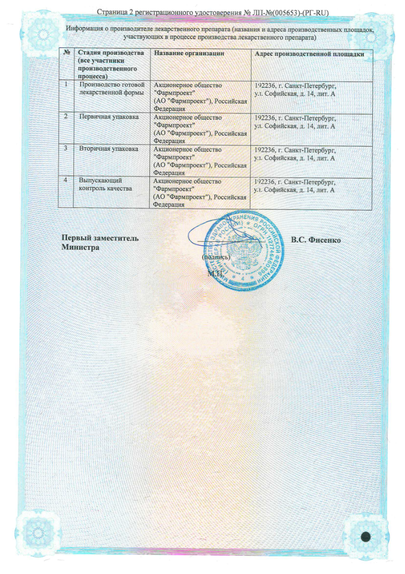 Сертификат на Торасемид, таблетки 10 мг, 30 шт. Сертификат на Торасемид, таблетки 10 мг, 30 шт.