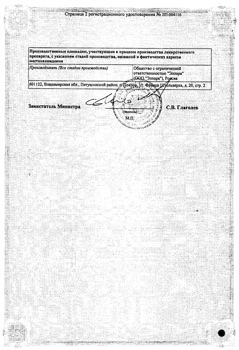Сертификат на Инъектран, раствор 100 мг/мл, ампулы 2 мл, 10 шт.