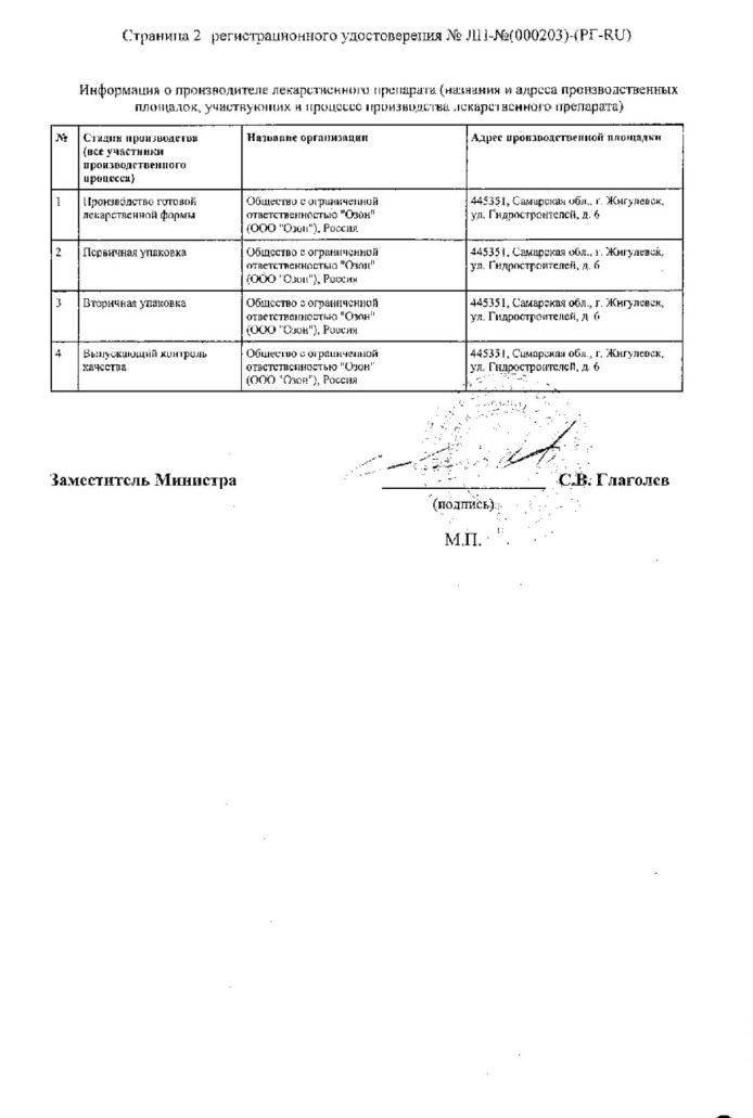 Сертификат на Хлорпротиксен таблетки, покрытые пленочной оболочкой 50 мг, 30 шт. (Озон) Сертификат на Хлорпротиксен таблетки, покрытые пленочной оболочкой 50 мг, 30 шт. (Озон)